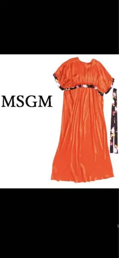 MSGM ネックボウロングドレス ワンピース size40 エムエスジーエム