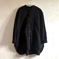 【美品】アトリエアンワン　オーガニックコットン　ノーカラーロングブラウス