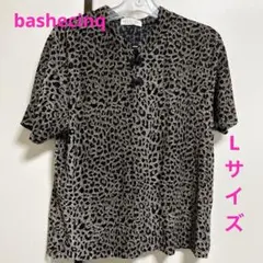 レディース　bashecinq ヒョウ柄　ブラウス　Lサイズ　古着