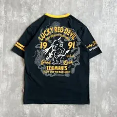 TED MAN　テッドマン　レッドデビル　ネイビー　プリント　S/S TEE
