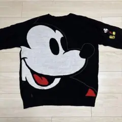 未使用！！ ミッキーマウス ニットセーター 黒　　 M.L size