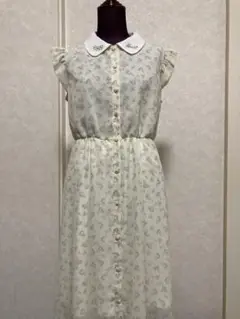 earth music&ecology アリス柄 ノースリーブワンピース