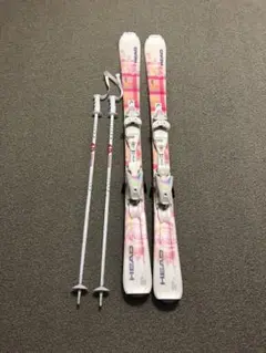 【美品】HEAD スキー板 127cm ロシニョール 85cm ストック セット