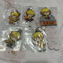 鬼滅の刃 一番くじ ガチャガチャ等のラバーマスコット ストラップ 我妻善逸 5種