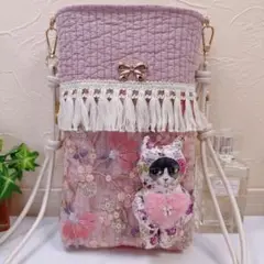 コヤンイサムチョン♡ ローリーちゃん着ぐるみ♡インド刺繍×ヌビ サコッシュ