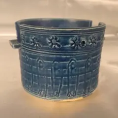 灰皿 陶器 持ち手 タバコ休め 昭和レトロ ヴィンテージ アンティーク 清水焼