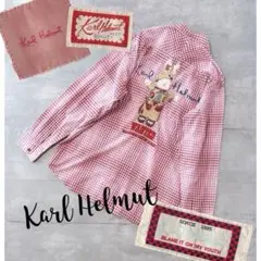 激レア✨ Karl Helmut オーバーサイズ うさぎ 刺繍シャツ ワッペン