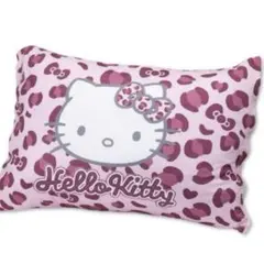 新品♡ハローキティ　hello kitty 枕カバー付枕　ヒョウ柄　ピンク
