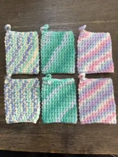 アクリルたわし　エコたわし　6枚セット