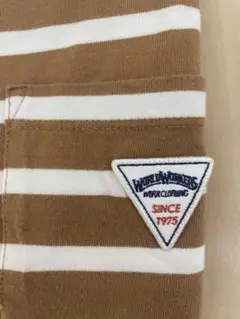 ワールドワーカーズ　半袖　Tシャツ　刺繍 ボーダー　 ワッペン　ユニセックス　L