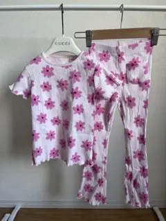 ZARA フラワー柄Tシャツ＆レギンス セット 110