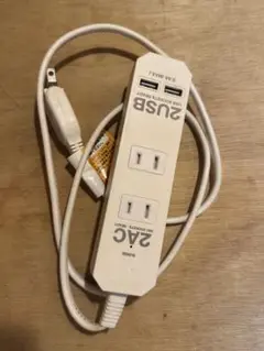 USBハブ 2ポート AC電源 2.4A ホワイト