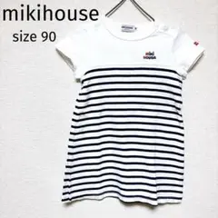 【mikihouse】ボーダーワンピース　90サイズ
