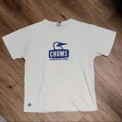 CHUMS ホワイト Tシャツ　チャムス　Lサイズ　メンズ