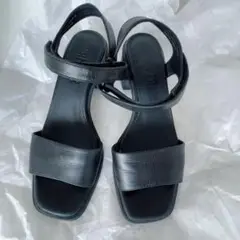 CAMPERのブラックサンダル　23cm