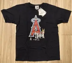エンジェルス Tシャツ 黒 新品　エンゼルス　大谷翔平風ホームラン兜 MLB
