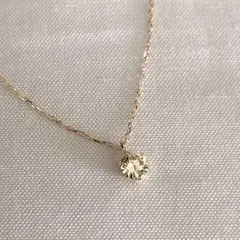 美品 K10 0.15ct ダイヤモンドネックレス