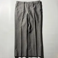 絣 80s wide straight slacks pants vintage