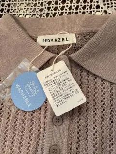 REDYAZEL ベージュ 半袖ポロシャツ キャミソール付き