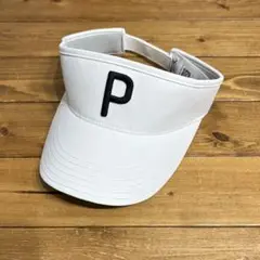 【新品未使用】PUMA Pロゴ ホワイト バイザー