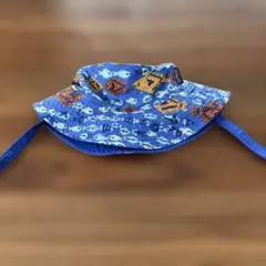 パタゴニア　ハット　6M お魚柄　青