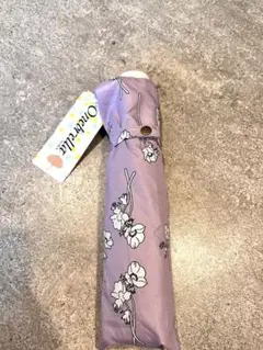 折り畳み傘　パープル　アネモネ柄