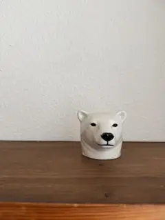 ホワイトベアの頭部置物