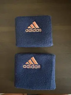 adidas 紺 リストバンド 2個セット