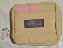 LAKOLE SQUARE POUCH M ベージュ