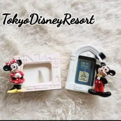 【希少】東京ディズニーランド　ミッキー　ミニーフォトフレーム　陶器