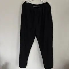 ブラックプリーツカジュアルパンツ L