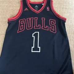 BULLS ユニフォーム 黒/赤 1番 adidas ローズ