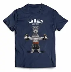 ミニチュア・シュナウザー 犬 いぬ 筋トレ ウエイトリフティング ジム Tシャツ