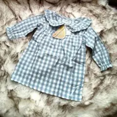 ❤残り１点❤パジャマ キッズ長袖 ルームウェア 女の子 フリル チェック子供