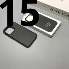 【新品】純正互換品 iPhone15 ケースレザーケース ブラック