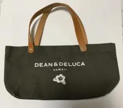 DEAN＆DELUCA Hawaii トートバッグ レザーハンドルS カーキ