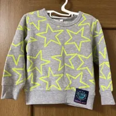 トップス　トレーナー　裏起毛　100cm 星　グレー