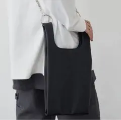 AIVER フェイクレザーショッパーバッグ美品
