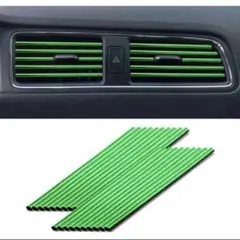 Takelablaze 車用 エアコン ルーバー 10本セット (グリーン)