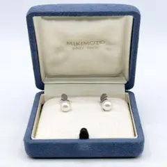 MIKIMOTO ミキモト イヤリング パール 真珠 フェザー 羽✨元箱付美品✨