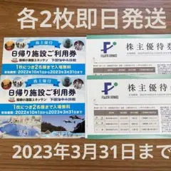 藤田観光 株主優待 各2枚