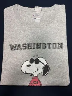 チャンピオン　スヌーピー　Tシャツ L グレー　グレイス　クリーニング済　半袖
