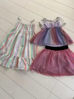 女の子 レイボー スカートまとめ売り
