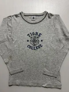 PETIT BATEAU TIGRE COLLEGE 長袖カットソー 126cm