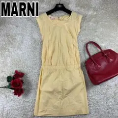 Marni マルニ ひざ丈 ワンピース ノースリーブ イエロー M