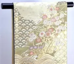 【六通】かごめに青海波と花