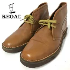 REGAL リーガル 25.0cm チャッカブーツ メンズ 茶 ブラウン 本革