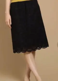美品　アナトリエ　レース　スカート 黒　ブラック