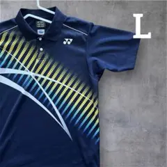 ヨネックス YONEX ゲームシャツ ポロシャツ ネイビー　《L》