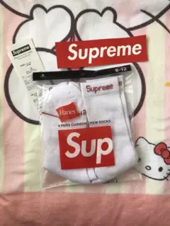 Supreme Hanes ソックス 1足「2枚」シュプリーム　ホワイト　新品